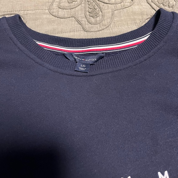 Tommy Hilfiger crew neck sweatshirt, size L, navy blue, excellent condition - Picture 3 of 5